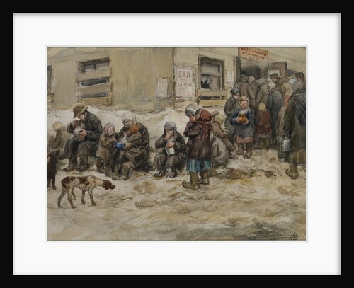 Hungry years in Petrograd. A Communal dining room by Anonymous