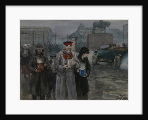 Hungry years in Petrograd. Return from a communal soup kitchen, 1919 by Anonymous