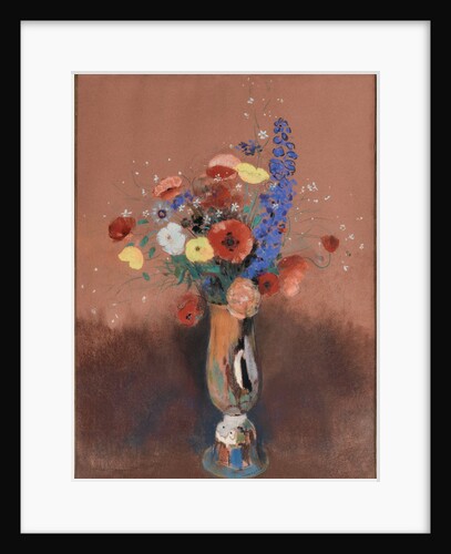 Bouquet de fleurs des champs dans un vase à long col (Wildflowers in Tall Vase), c. 1912 by Anonymous