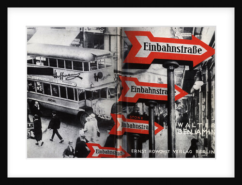 Cover design for Einbahnstraße (One-Way Street) by Walter Benjamin, 1928 by Anonymous