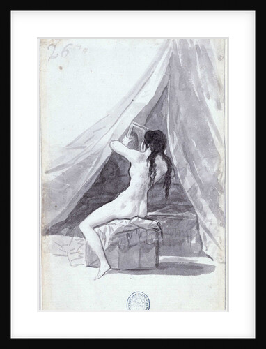 Female back act with mirror by Anonymous