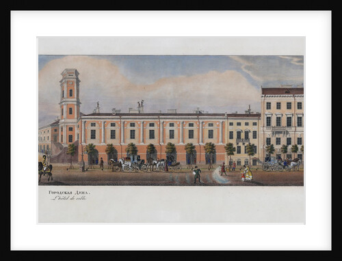 Nevsky Prospekt and City Duma in Saint Petersburg, 1830s by Anonymous
