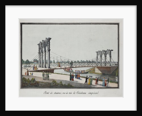 View of the Chain Bridge in Catherinehof, 1824 by Anonymous
