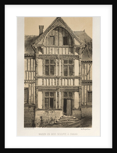 …Pl. 25, Maison En Bois Sculpte A Cravan, published 1860 by Victor Petit