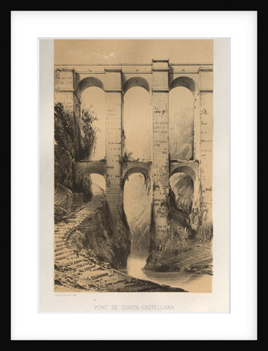 …Pl. 50, Pont De Civita-Castellana, 1860 by Victor Petit