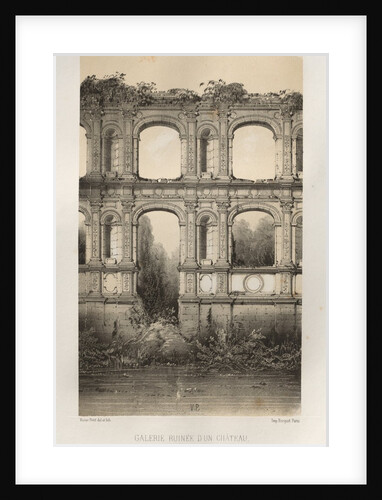…Pl. 74, Galerie Ruinée DUn Château, daprés un vieux dessin, 1860 by Victor Petit
