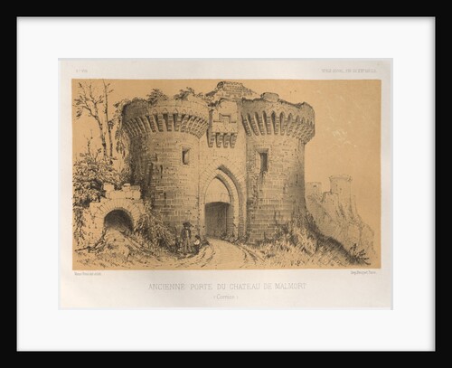 …Pl.6, Ancienne Porte Du Chateau De Malmort, 1860 by Victor Petit