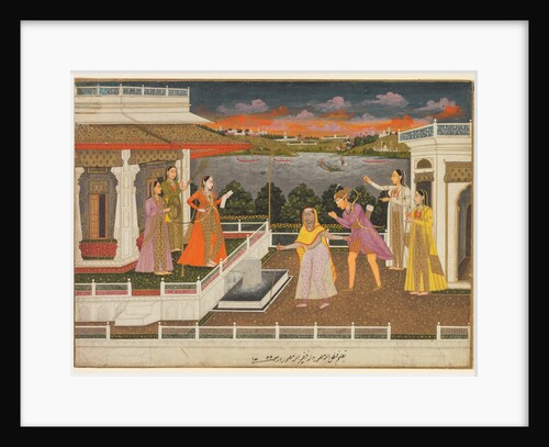 A blindfolded suitor is brought before a princess, 1755 by Fayzullah