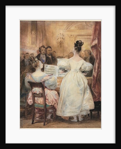 A Concert: Laura Devéria Singing, 1831 by Eugène François Marie Joseph Devéria