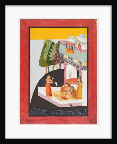 A Disconsolate Lady on a Terrace with Attendants, c. 1730 by Unknown