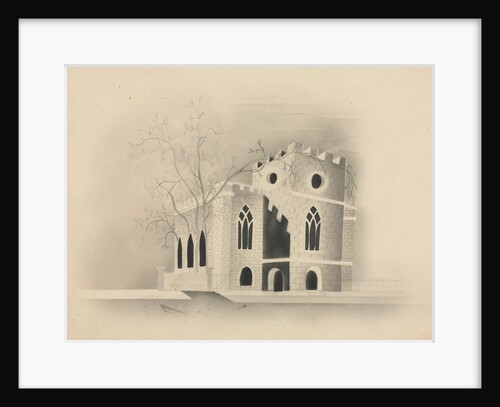A Gothic Church by Moonlight, 1840 by Mary Altha Nims
