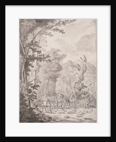 A Hunting Party at Marly, late 17th or early 18th century by Jean Baptiste Martin