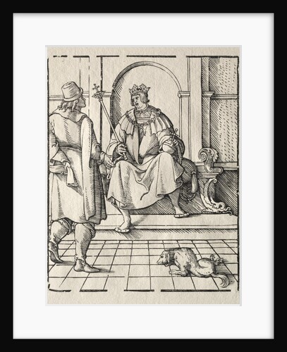 A king Enthroned by Peter Flötner