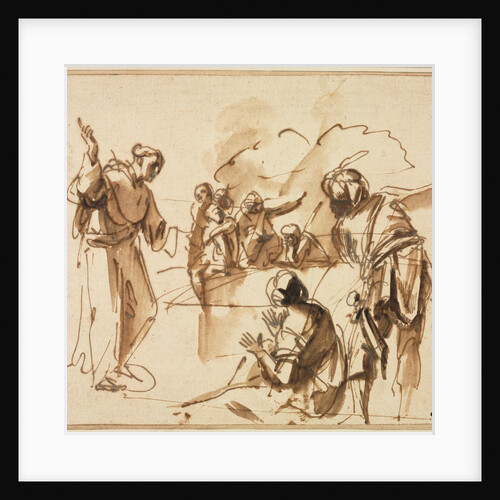 A Monk Preaching by Pier Francesco Mola