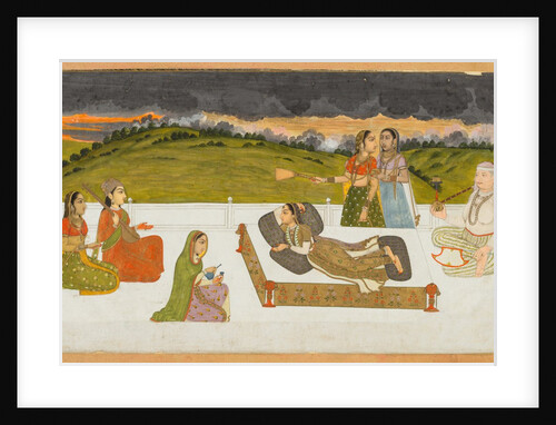 A princess reclining on a terrace with attendants, c. 1730-1740 by Unknown