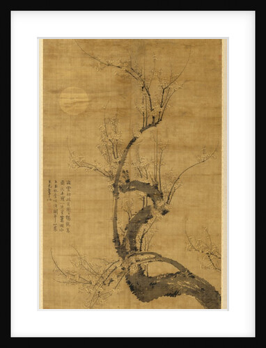 A Prunus in the Moonlight, 1300s by Wang Mian