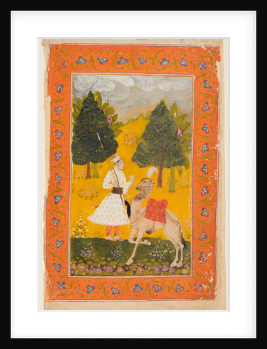 A Rajput Warrior with Camel, Possibly Maru Ragini from a Ragamala, 1650-80 by Unknown