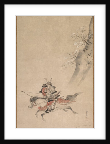 A Samurai on Horseback, 17th century by Kusumi Morikage