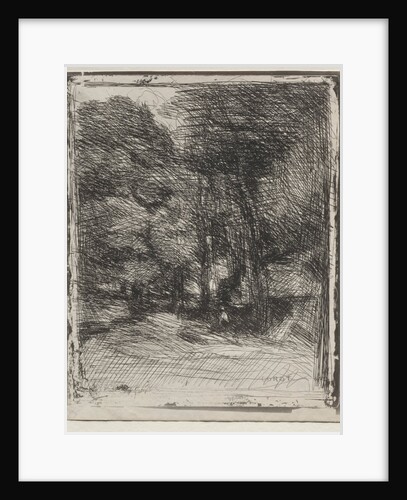 A Souvenir of the Bas-Bréau, original impression 1858, printed in 1921 by Jean Baptiste Camille Corot
