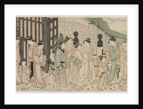 A Thousand Autumns, Ten Thousand Years on Tokiwa Bridge, early 1790s by Katsukawa Shuncho