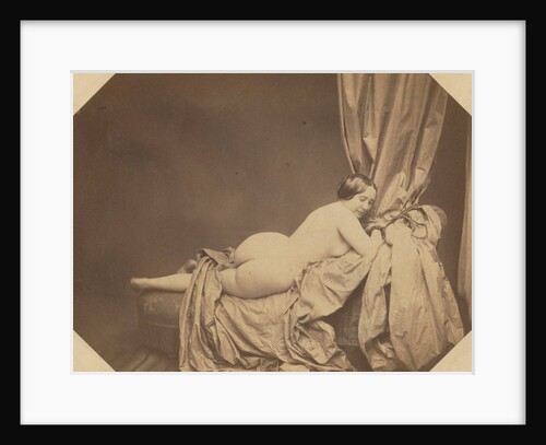 Academic Nude, Reclining on a Sofa, c. 1855 by Auguste Belloc