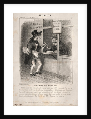 Actualités: Un Philantrope à la mode, 1841 by Clémente Pruche