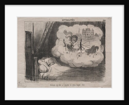 Actualities: Dreaming that she had won many bars of gold, 1851 by Honoré Daumier