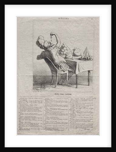 Actualities: March without Lent, 1869 by Honoré Daumier