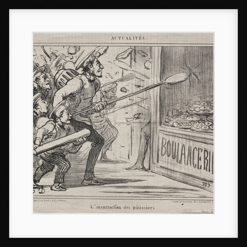 Actualities: The Insurrection of the pastry-cooks, 1858 by Honoré Daumier