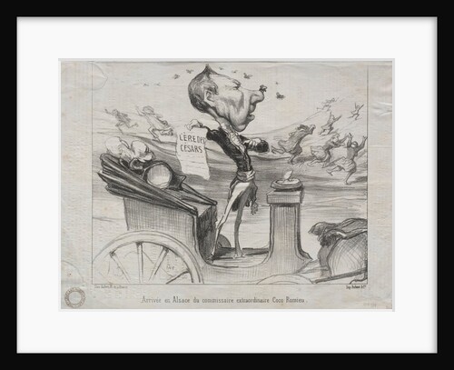 Actualities: The Arrival in Alsace of the extraordinary commissioner, Coco Romieu, 1850 by Honoré Daumier