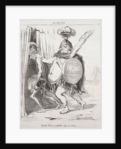 Actualities: Achilles Withdrawing into his Tent, 1850 by Honoré Daumier
