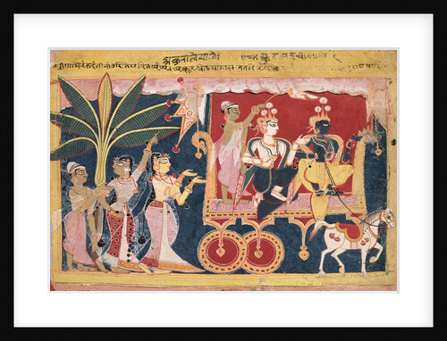 Akrura Drives Krishna and Balarama to Mathura, c. 1560-1570 by Unknown