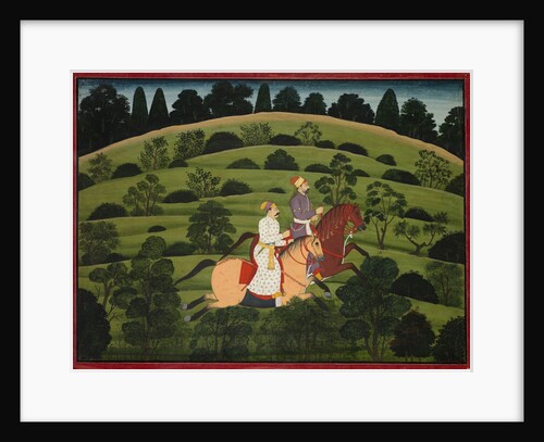 Akrura Rides Toward Dwarka, page from the large Basohli Bhagavata Purana, c. 1760-1765 by Unknown