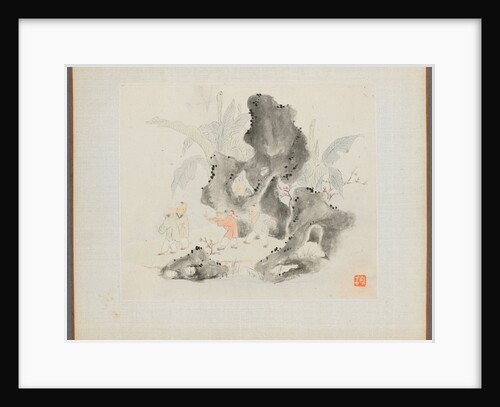 Album of Landscape Paintings Illustrating Old Poems: Children Play in a Rocky Grove, 1700s by Hua Yan