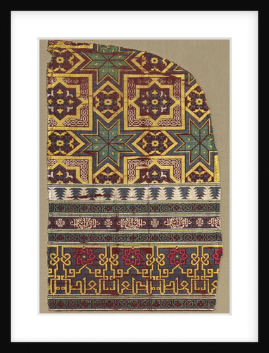 Alhambra hanging fragment with decorated bands, 1300s by Unknown