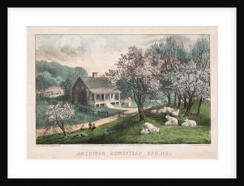 American Homestead, Spring, 1869 by James Merritt Ives; Nathaniel Currier