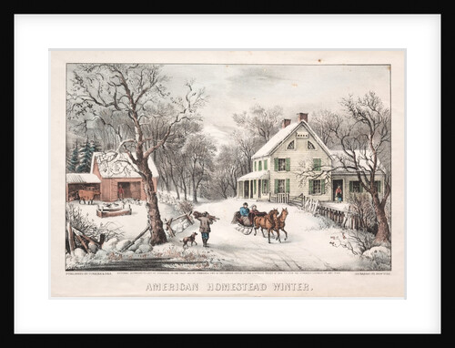 American Homestead, Winter, 1868 by James Merritt Ives; Nathaniel Currier