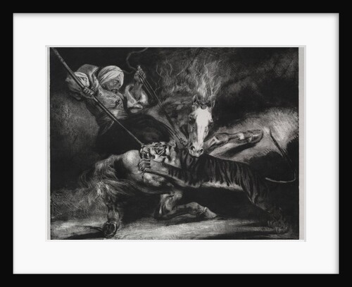 An Attack by a Tiger by Louis Candide Boulanger