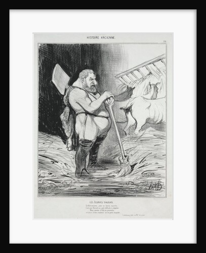 Ancient History, plate 26: The Stable of Augeas, 25 September 1842 by Honoré Daumier; Aubert