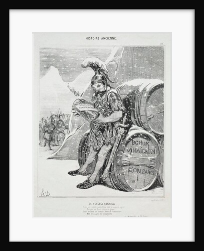 Ancient History, plate 28: The Passage of Hannibal, 6 October 1842 by Honoré Daumier; Aubert