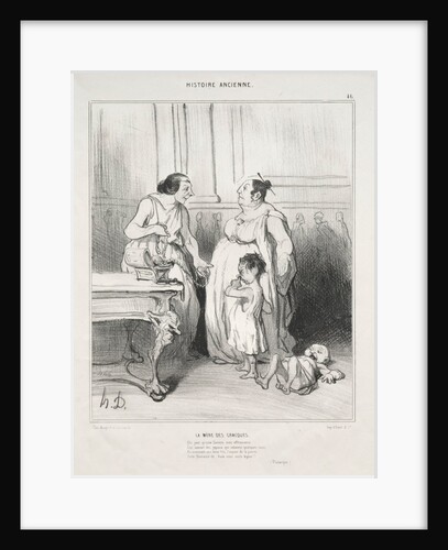 Ancient History, plate 46: The Mother of the Gracchi, 1842 by Honoré Daumier; Aubert