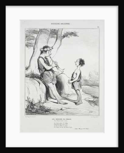 Ancient History, plate 48: The Shepherds of Virgil, 31 December 1842 by Honoré Daumier; Aubert