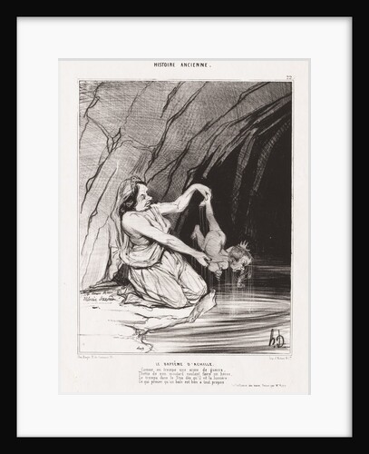 Ancient History: Pl. 22, The Baptism of Achilles by Honoré Daumier