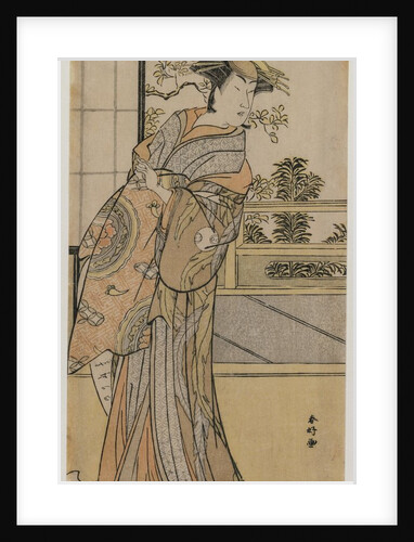 Arashi Murajiro as a Courtesan Holding a Letter, late 1780s by Katsukawa Shunko