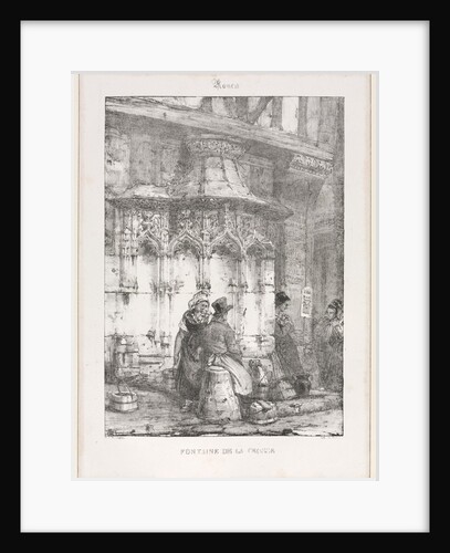 Architectural Remains and Fragments: Rouen - Fontaine de la Crosse, 1827 by Richard Parkes Bonington
