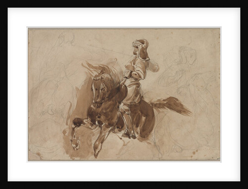 Armored Figure on Horseback, c. 1828 by Eugène Delacroix