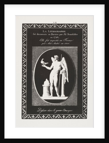 Art of the Lithograph: Dedication Sheet, Plate VII, 1819 by Alois Senefelder