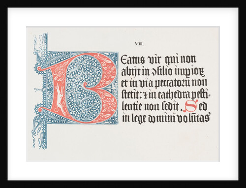 Art of the Lithograph: Psalter- Initial B, Plate VIII, 1818-1819 by Alois Senefelder