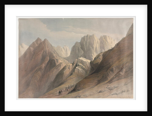 Ascent of the Lower Range of Sinai, 1839 by David Roberts