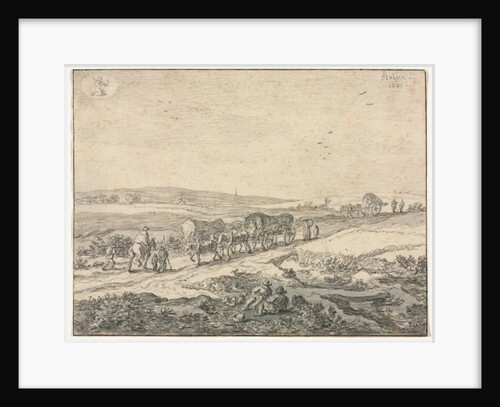 August: Landscape with Wagons, c.1655 by Pieter Molyn